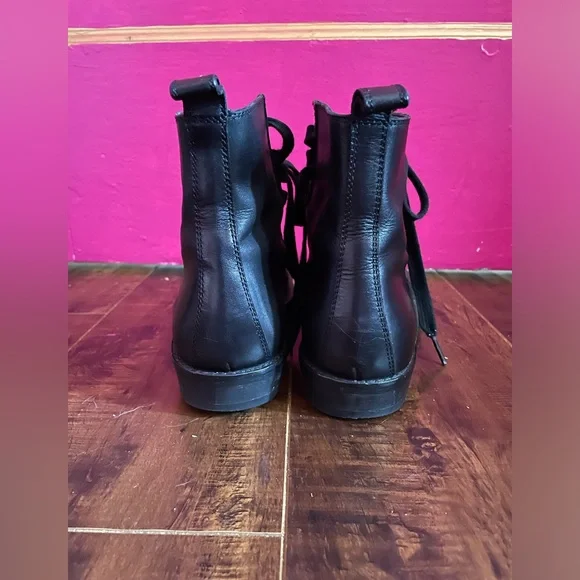 Ann Demeulemeester black leather lace up ankle boot size EU 36 - Picture 6 of 8